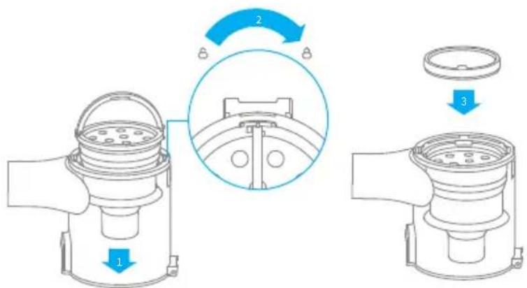 DREAME T10 - Installazione del vano polvere, del pre-filtro e delsystema ciclonico - 1