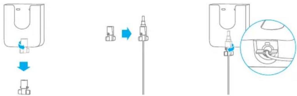 DREAME P10 - Connecting the Charging Adapter to the Wall Mount - 1
