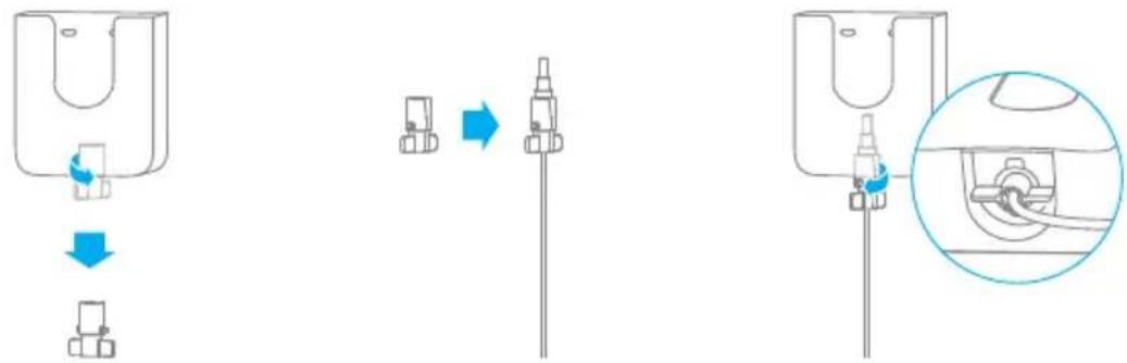 DREAME P10 - Anschlussmethode für Adapter-Steckdosenende und Wandbefestigungsdose - 1