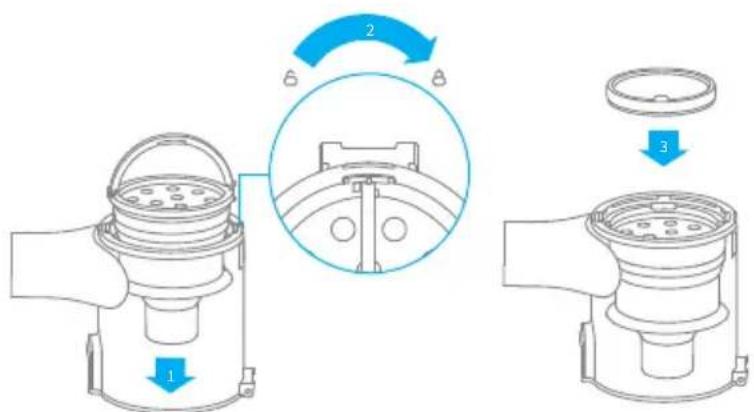 DREAME T20 - Installing the Dust Cup, Pre-Filter, and Cyclone Assembly - 1