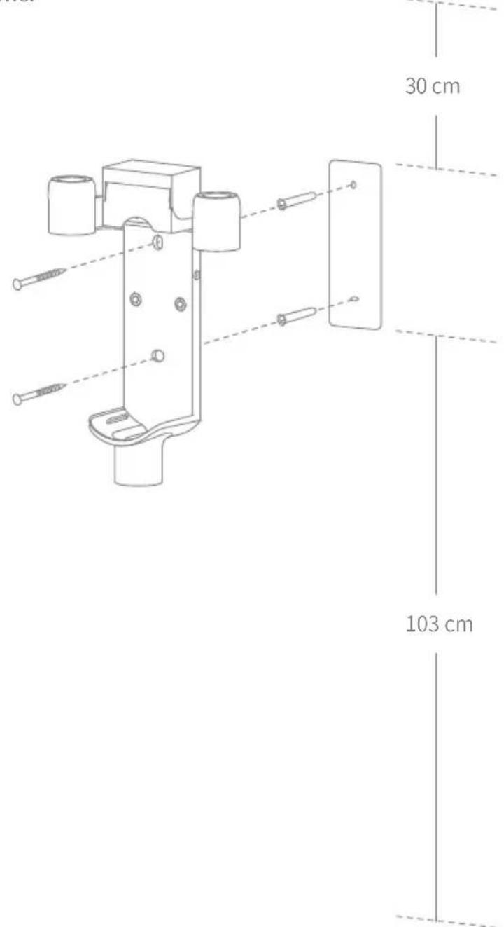 DREAME T20 - 2-in-1 Charging &amp; Storage Mount Installation Diagram - 1