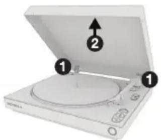 Victrola VTA250B - RETRAIT DU COUVERCLE ANTI-POUSSIÈRE - 1