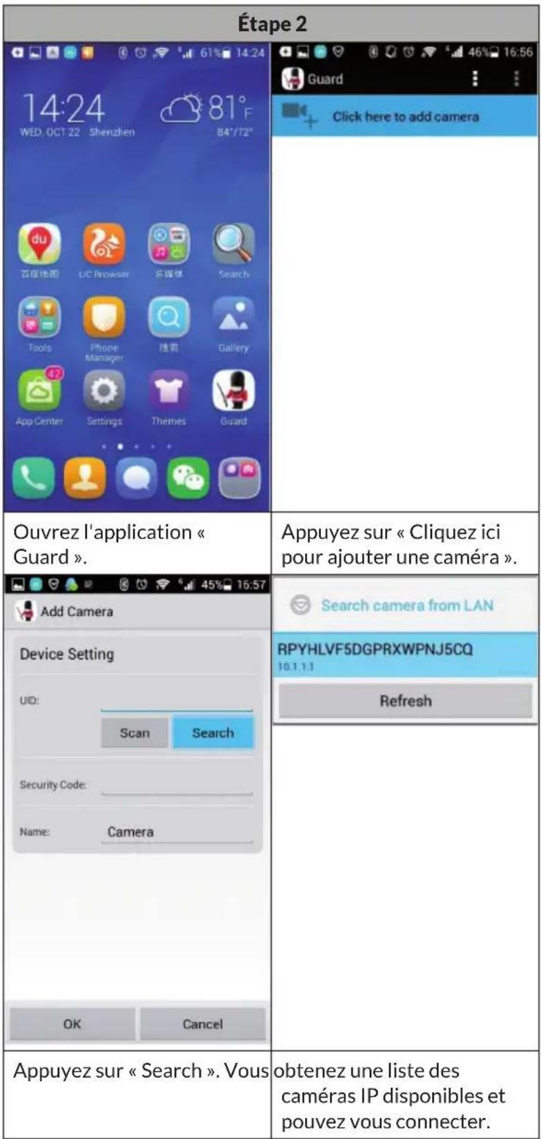 Duramaxx Eyeview - CONFIGURATION DE L'APPLICATION ANDROID - 2