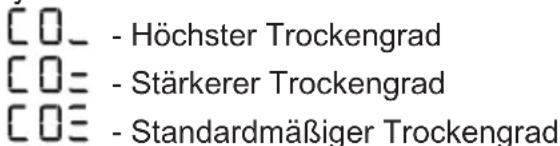 ELECTROLUX TWL3E400 - Einstellung des standardmäßigen Trockengrads - 1