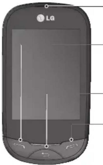 LG LGT505 - Onderdelen van de telefoon - 1