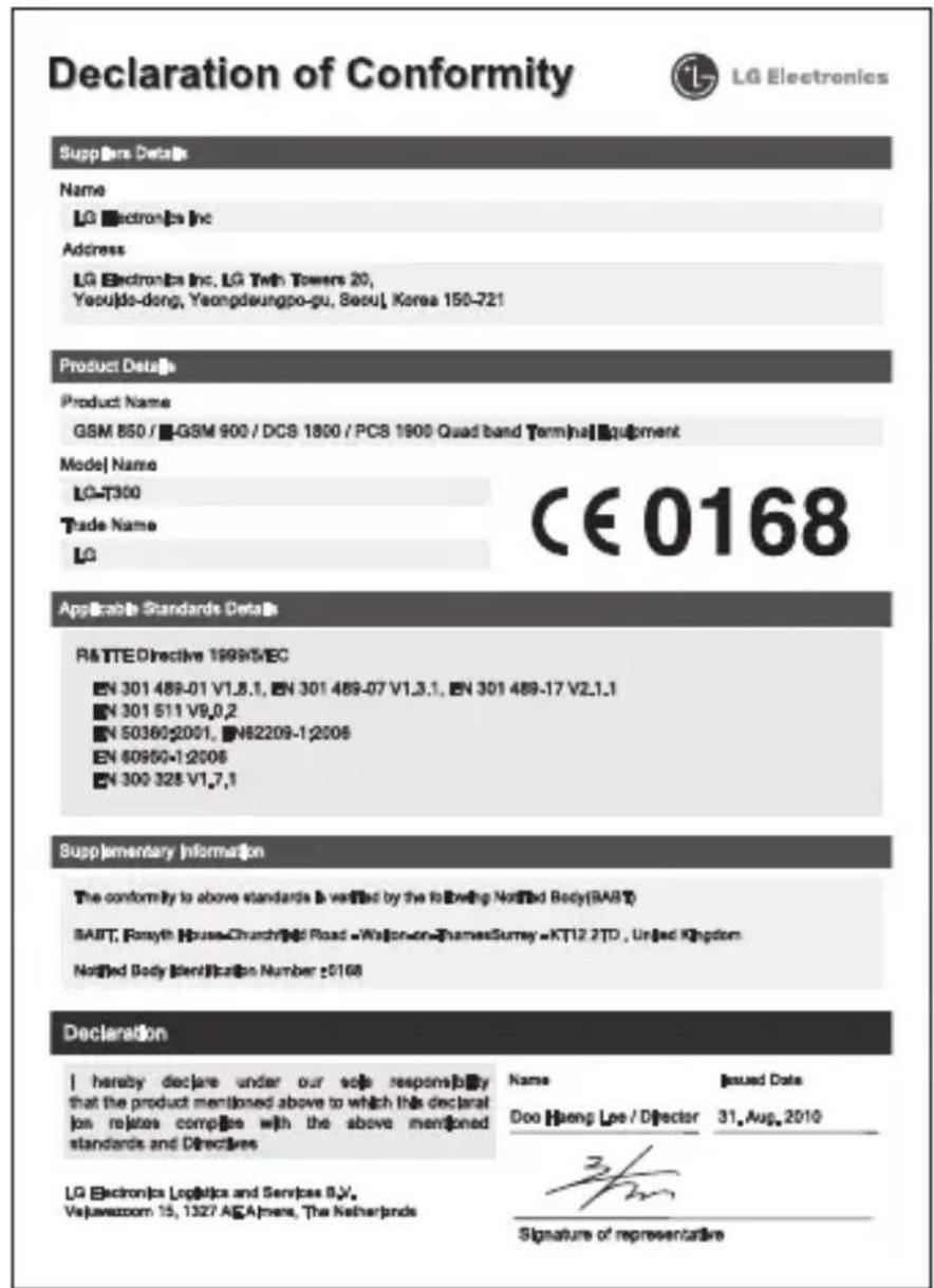 LG LGT300 - Technische Daten - 1