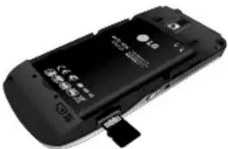 LG LGA290 - Installation d'une carte mémoire - 1