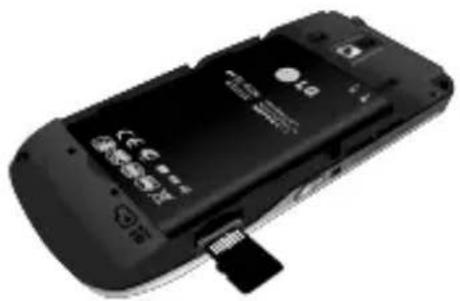 LG LGA290 - Instalar um cartão de memória - 1