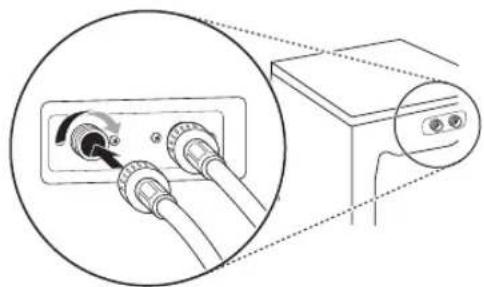 LG WT7850HVA - Après avoir raccordé les tuyaux, ouvrez les robinets pour purger toute substance étrangère, comme de la saleté, du sable ou du brun de scie. - 2