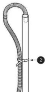 LG WT7850HVA - Utilisation d'un tuyau vertical pour la vidange - 1