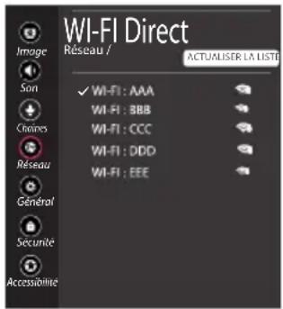 LG OLED55C7BO - Configuration de Wi-Fi Direct - 1