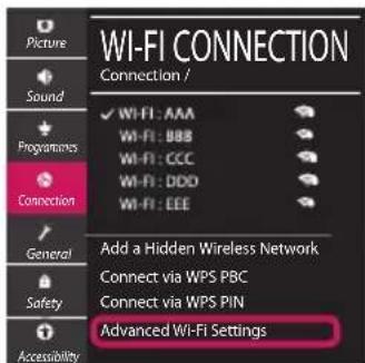 LG OLED77B9PUA - Network Settings - 5