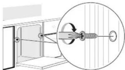 LG LDP6809BM - Fixation du lave-vaiselle au cadre de l'armoire - 2
