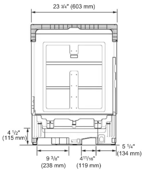 LG LDT7797BM - Dimensions du produit - 1