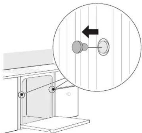 LG LDT7797BM - Fixation du lave-vaisselle au cadre de l'armoire - 1