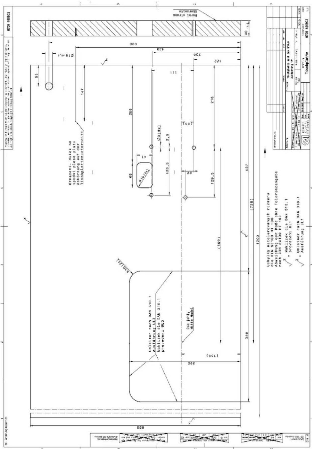 Dürkopp Adler D869 - Dessins de table - 2