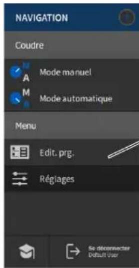 Dürkopp Adler D869 - Utiliser le mode de programmation - 3