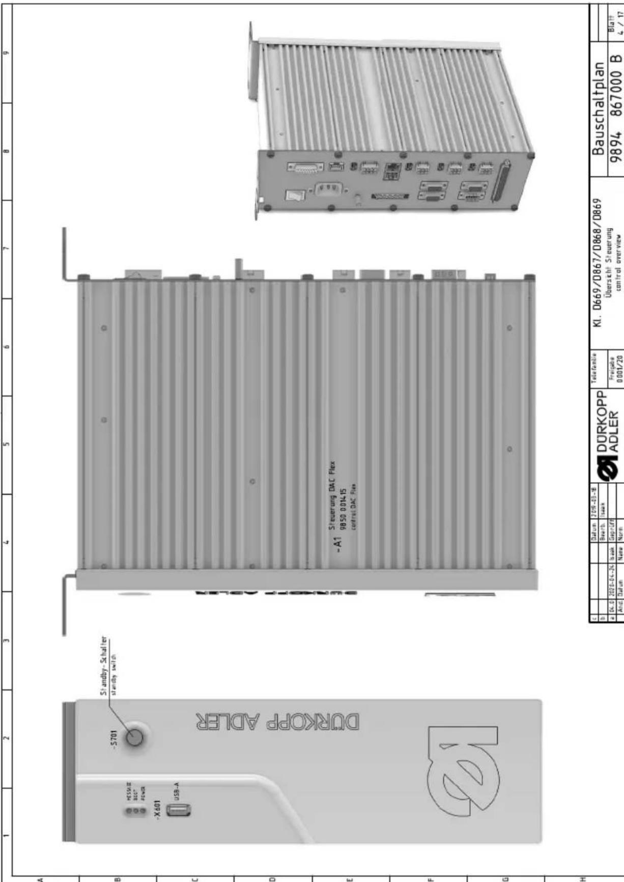 Dürkopp Adler D869 - Schéma de câblage - 4