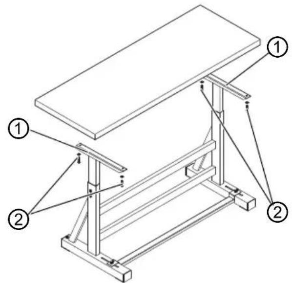 Dürkopp Adler D869 - Fixation de la table au bâti - 1