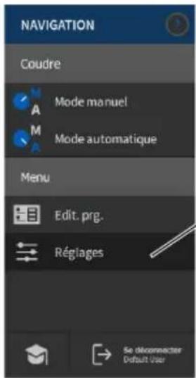 Dürkopp Adler D869 - Organiser les icones sur l'écran principal - 2