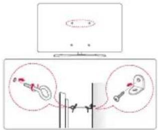 Diagram showing a device with two labeled components and a monitor displaying an oval object above it.