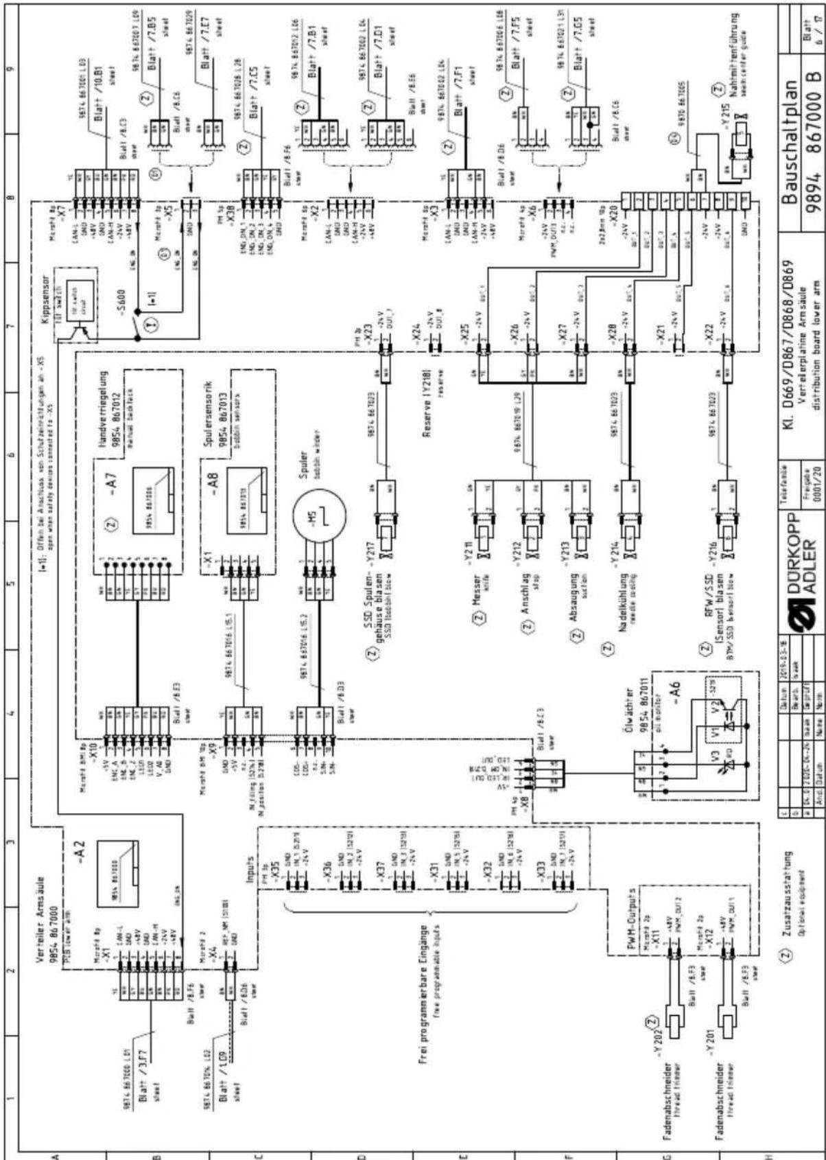 Dürkopp Adler D669 - Schéma de câblage - 6