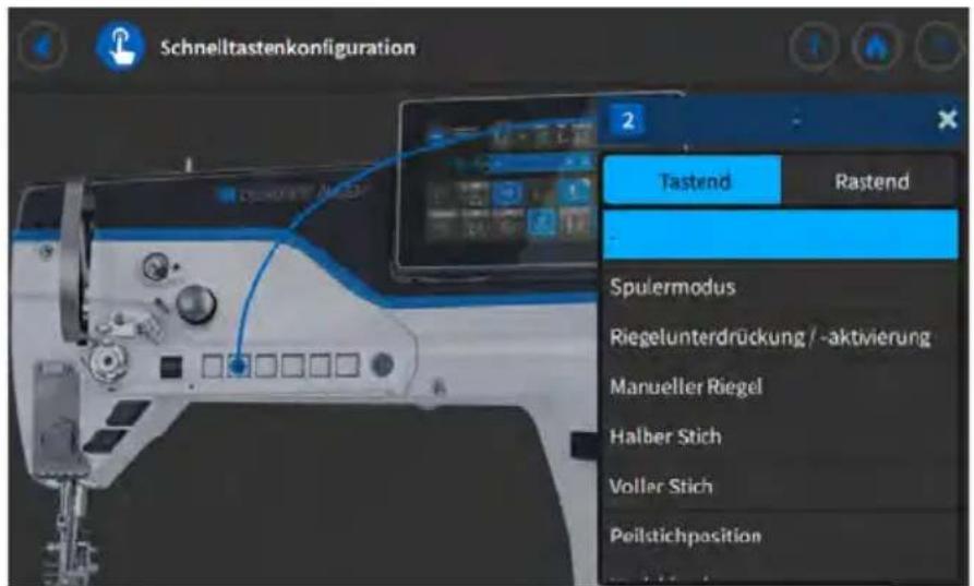 Dürkopp Adler D669 - Configuration des raccourcis clavier - 6