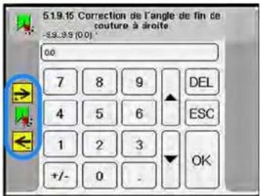 Dürkopp Adler 756 A - Corriger l'angle des couteaux d'angle au début/à la fin de la couture - 4