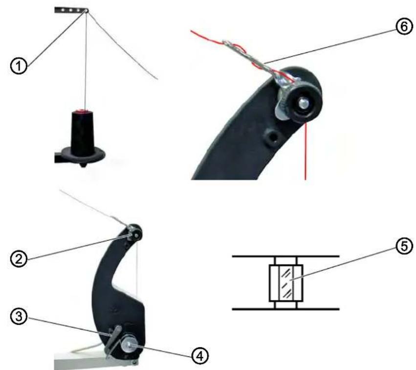 Dürkopp Adler 756 A - Bobiner le fil du crochet (bobineur séparé) - 1