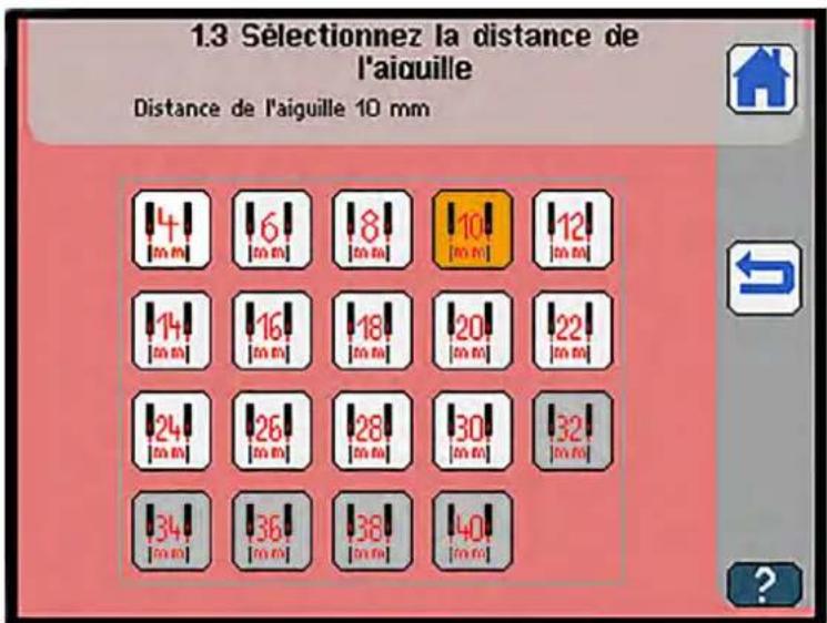 Dürkopp Adler 756 A - Sélectionner la distance de l'aiguille - 1