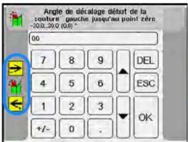 Dürkopp Adler 756 A - Régler l'angle de décalage des couteaux d'angle au début/à la fin de la couture - 1