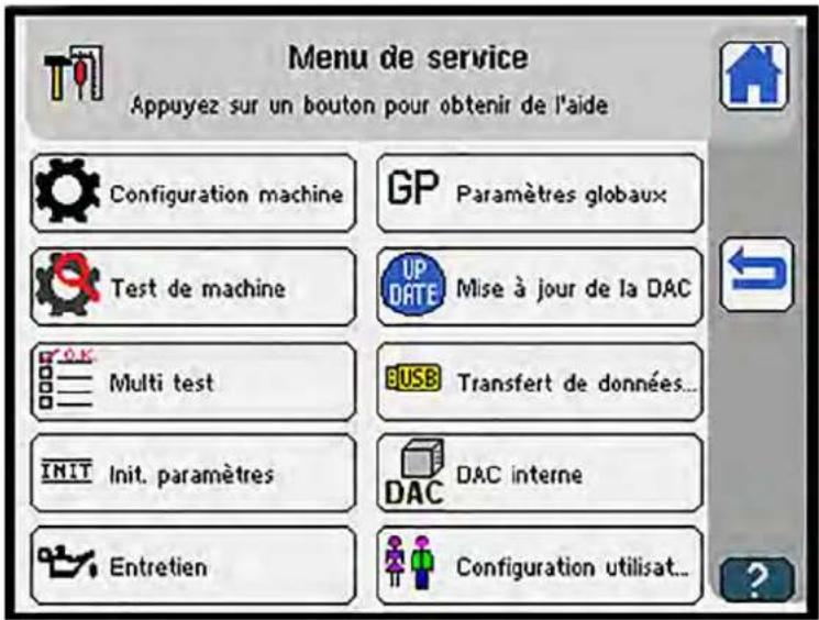 Dürkopp Adler 756 A - Menu de service - 2