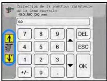 Dürkopp Adler 756 A - Correction du couteau central position inférieure/supérieure, hauteur de course - 1