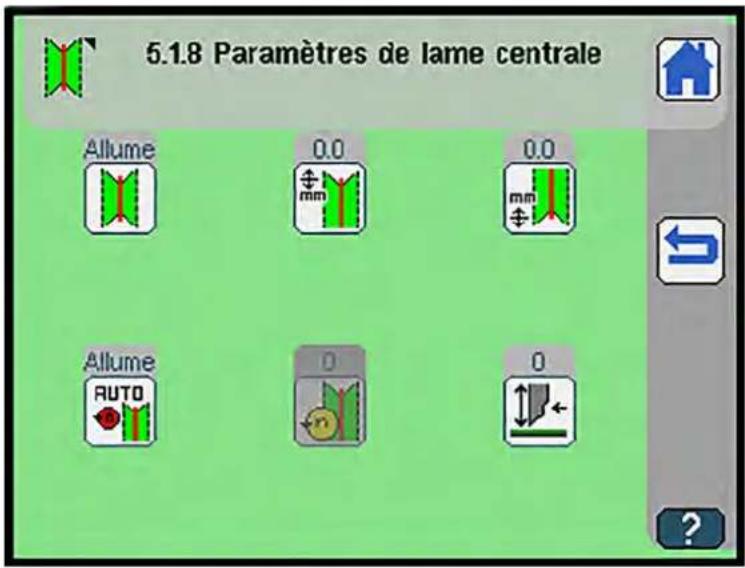 Dürkopp Adler 756 A - Paramètres du couteau central - 1