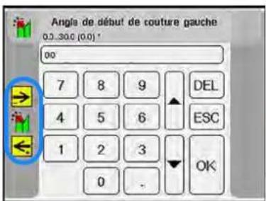 Dürkopp Adler 756 A - Régler l'angle des couteaux d'angle au début/à la fin de la couture - 1