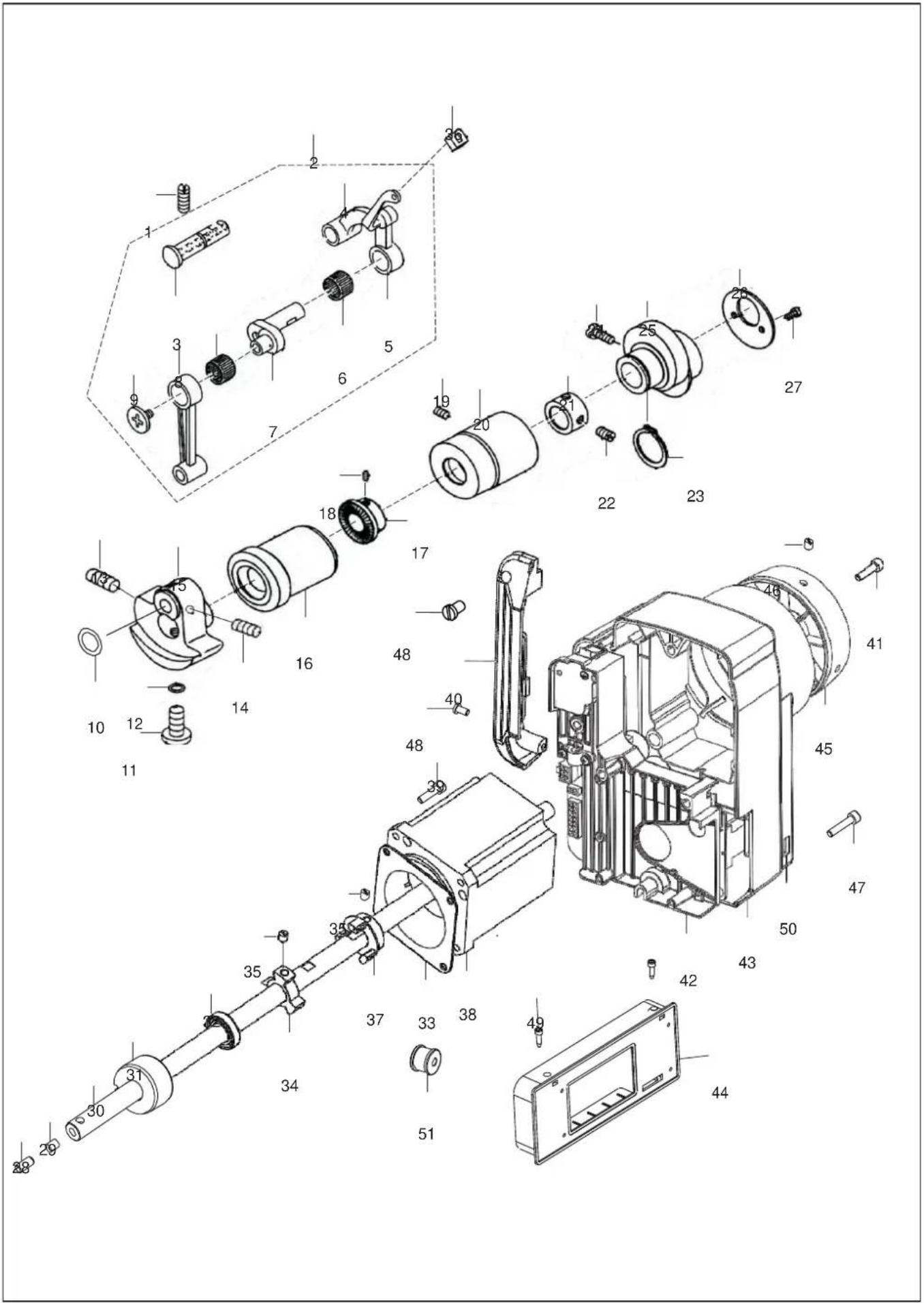 Dürkopp Adler 26101 - Arbre principal et releveur de fil - 1