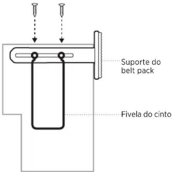 BOSE SoundComm B40 - Acoplar o suporte ao rádio/belt pack - 2