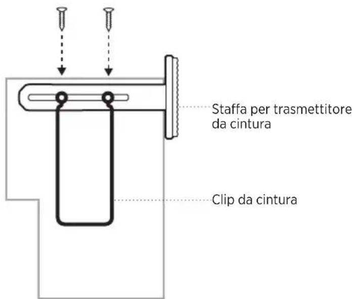 BOSE SoundComm B40 - Fissaggio della staffa al gruppo radio/trasmettitore da cintura - 2