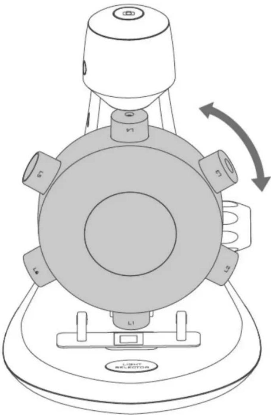 Reflecta DigiMicroscope Vario - Selecciónar una potencia de ampliación - 1