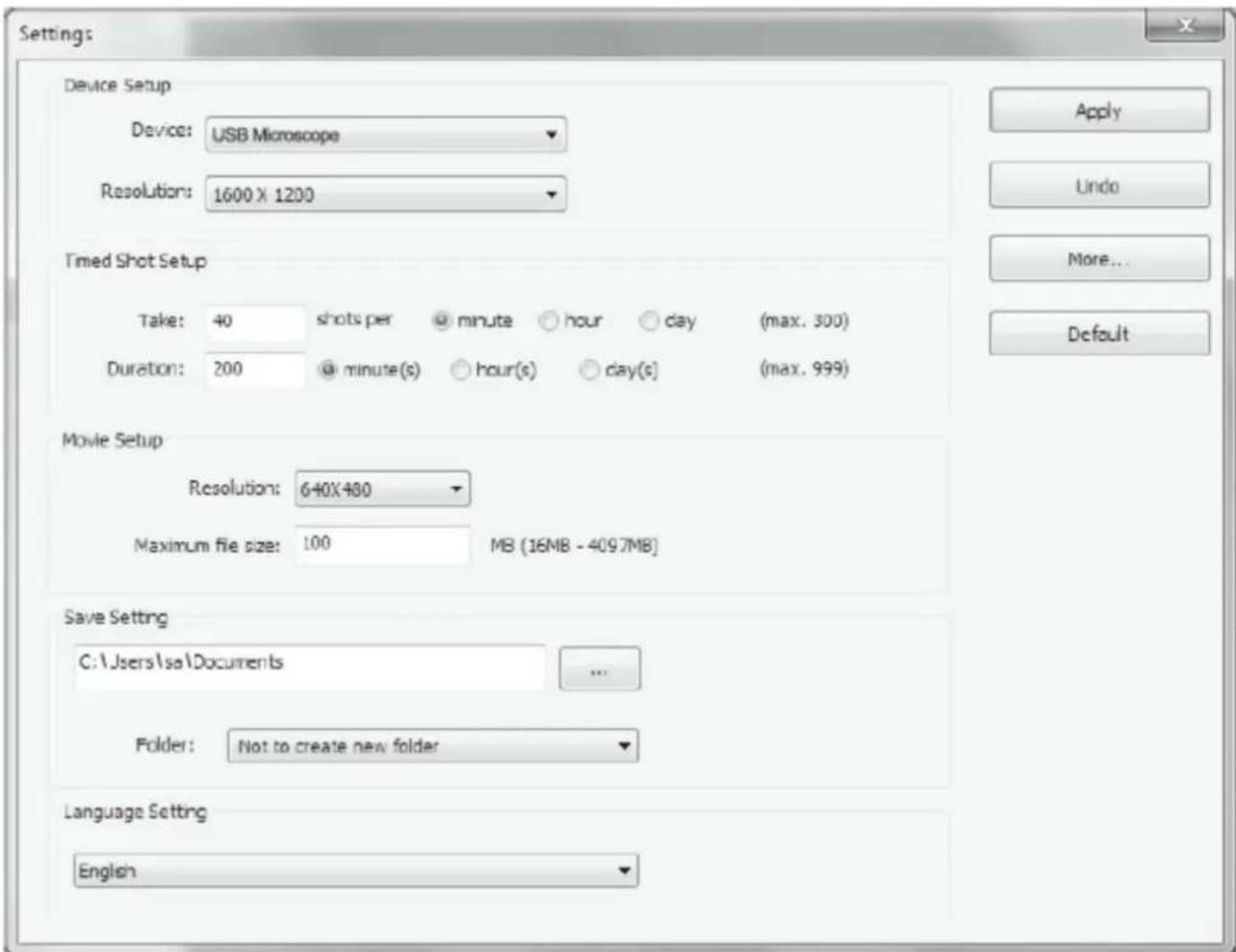 Reflecta DigiMicroscope Vario - Systemeinstellungenmenu - 1
