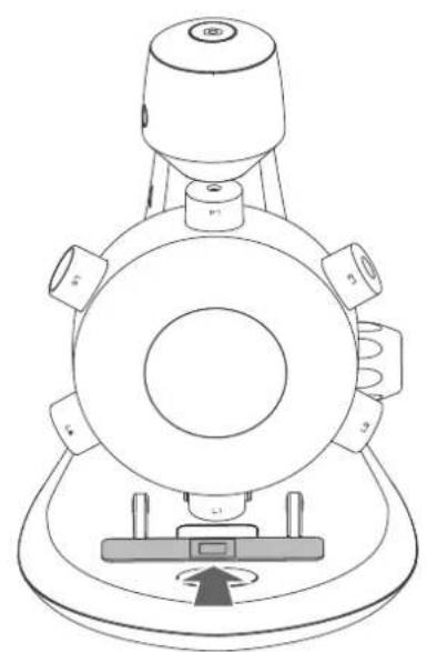 Reflecta DigiMicroscope Vario - Installing a specimen slide - 1
