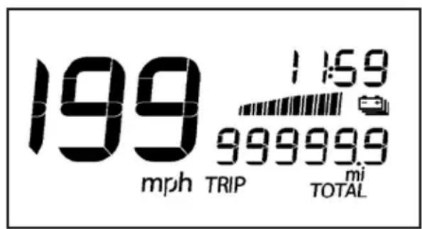 Beta RR 2T 125 (2019) - Lcd-snelheid - 2