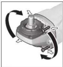 BOSCH GWS 18150 PL Professional - Pärnesuma galvas pagriešana - 1