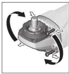 BOSCH GWS 18150 PL Professional - Getriebekopf drehen - 1