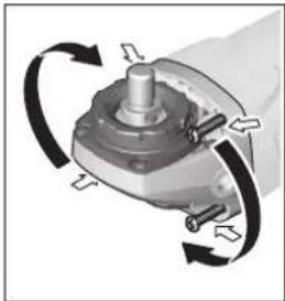 BOSCH GWS 18150 PL Professional - Drejning af gearhoved - 1