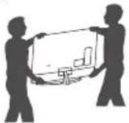 LG 49UK6300BUB - Lifting and moving the TV - 3