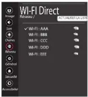 LG 49UK6300BUB - Configuration de Wi-Fi Direct - 1
