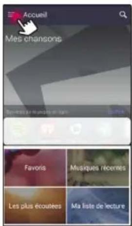 LG NP8740 - Présentation du menu latéral - 1