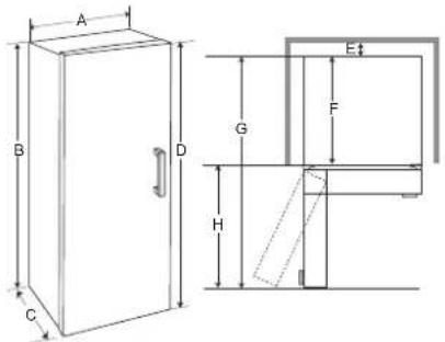 LG LROFC1104V - Dimensions et dégagements - 1