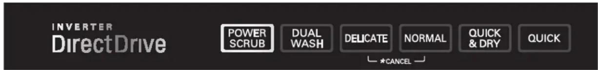 LG LDF8072ST - CONTROL PANEL (non-steam models) - 1